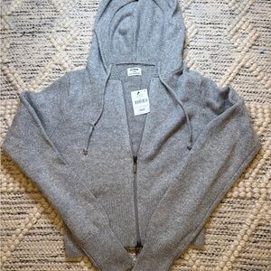 Cotton On Heather Gray Double Zip Hoodie